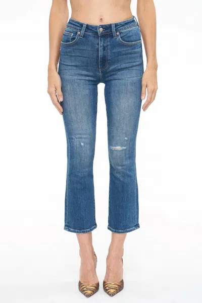 Pistola Women's Lennon High Rise Cropped Bootcut Jeans In Plaza Distressed In Blue