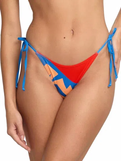 Billabong Feel The Heat Tie Side Hike Bikini Bottom In Multi In Multi