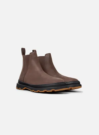 Camper Brutus Elastic-panels Boots In Brown