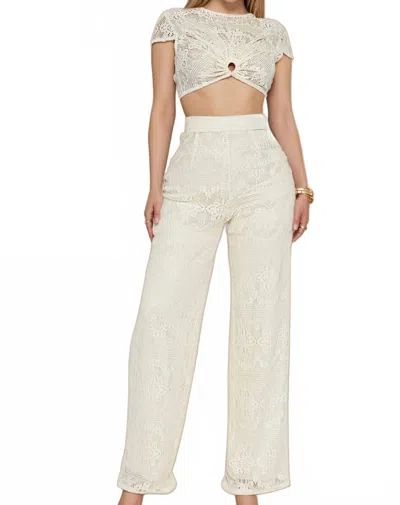 Illa Illa Boho Chic Crochet Lace Set In Cream In Neutral