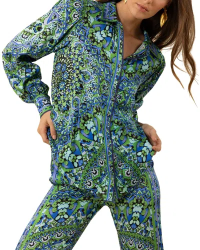 Hale Bob Kyla Button Down Top In Multi