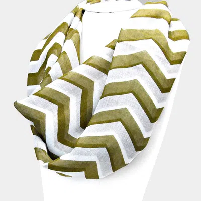 Truedames Chevron Printed Spring Infinity Scarf In Multi