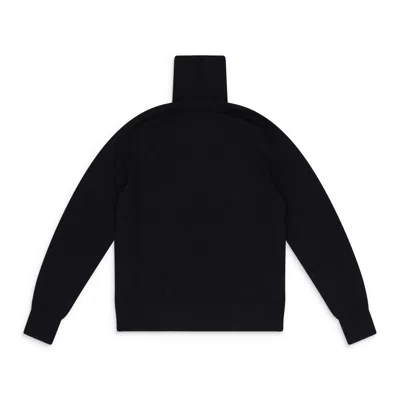 Aimé Leon Dore Black Merino Wool Turtleneck Sweater In Black