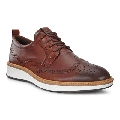Ecco Men's St.1 Hybrid Wingtip Shoe In Cognac In Brown
