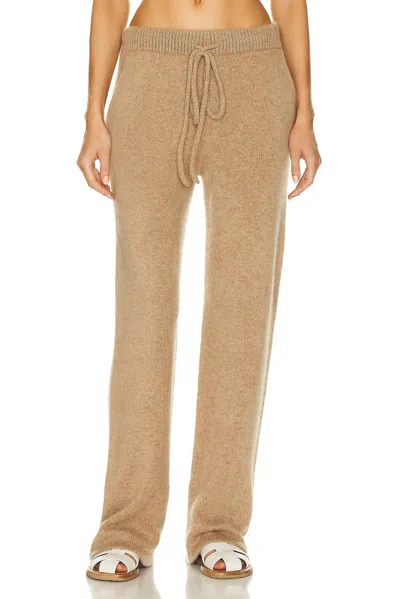 The Elder Statesman Lounge Pants In Camel In Brown