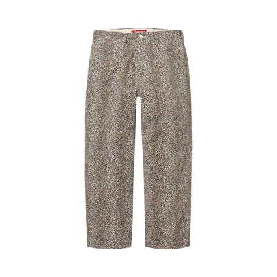 Pre-owned Supreme Chino Pant 'leopard' | Tan | Men's Size 32 In Brown