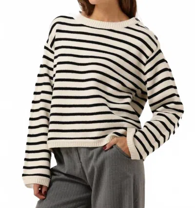 Suncoo Prisma Sweater In Cream/black In Multi