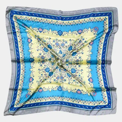 Truedames Abstract Paisley Pattern Printed Square Silky Satin Scarf Shawl In Multi