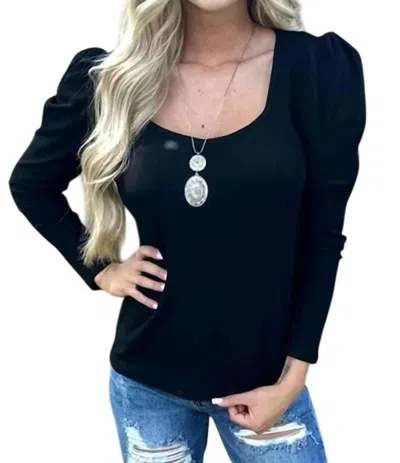 Sterling Kreek Something Classy Top In Black In Blue