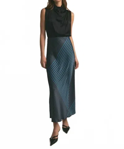 Favorite Daughter Favorite Maxi Skirt In Sapphire Sequence In Gold