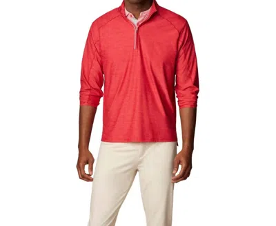 Johnnie-o Baird Performance 1/4 Zip Pullover In Paprika In Red
