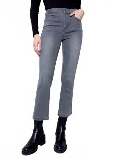 Charlie B Bootleg Jeans In Medium Grey In Gray
