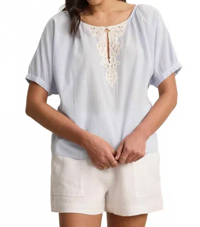 Velvet By Graham & Spencer Penelope Top In Blue In Multi