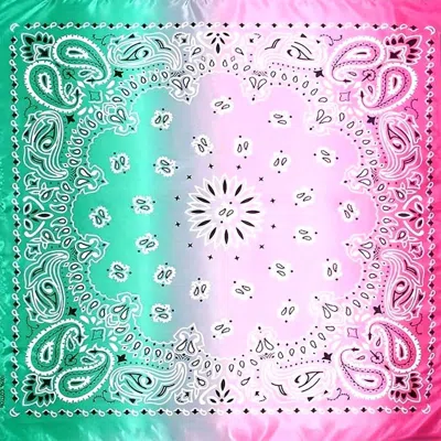 Truedames Paisley Pattern Printed Square Silky Satin Scarf Shawl In Pink
