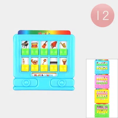 Fashnzfab 12pcs - Educational Matching Card Game Toys 3.75" X 3.7" In Multi