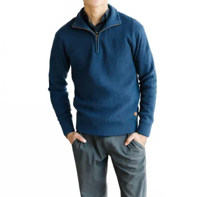 Blend Men's Bh Codford Half-zip Sweater In Blue In Blue