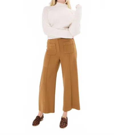 Suncoo Jerry Crop Trouser In Camel In Brown