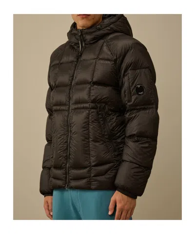 C.p. Company Matte Micro-ripstop Nylon Down Jacket In Brown