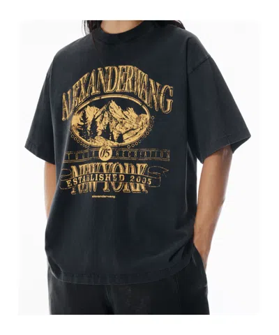 Alexander Wang T-shirt Mit Grafischem Print In Black