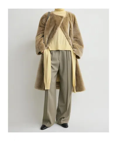 Totême Toteme Main Shearling Coat In Brown