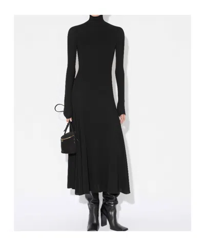 Alaïa Alaia Abito In Jersey Fluido Con Cuore In Black