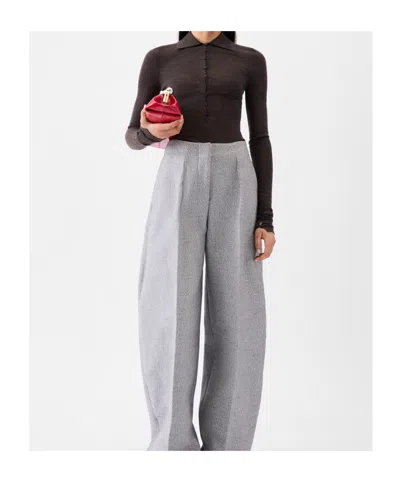 Jacquemus Long-sleeved Merino Wool Polo Shirt Knitwear Brown