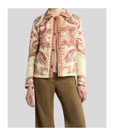 Etro Padded Jacket With Foliage Print. In Multi