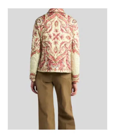 Etro Padded Jacket With Foliage Print. In Multi