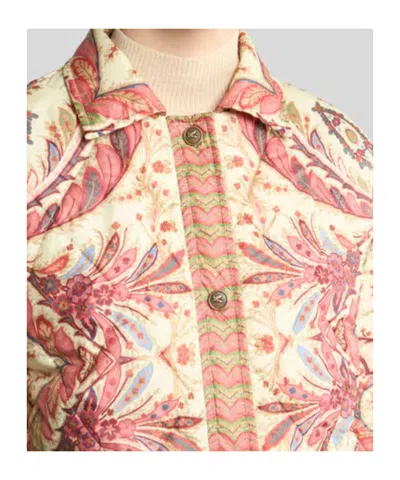 Etro Padded Jacket With Foliage Print. In Multi