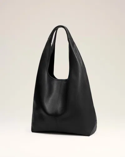 Ami Alexandre Mattiussi Etienne Black Shoulder Bag With Logo Print On The Front In Leather Woman