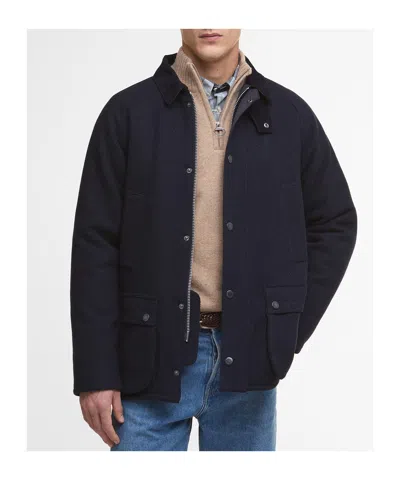 Barbour Bedale Wool Jacket In Blue