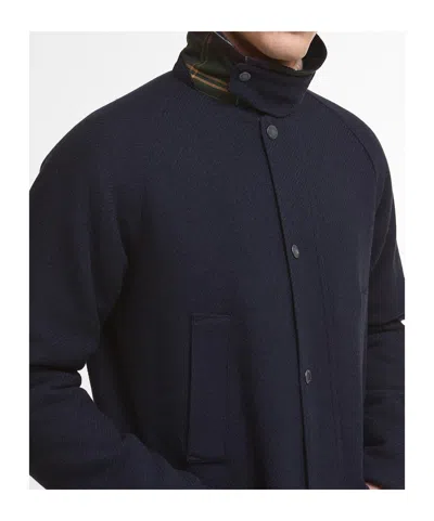 Barbour Bedale Wool Jacket In Blue