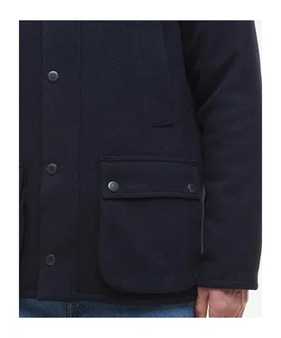 Barbour Bedale Wool Jacket In Blue