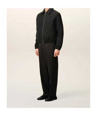 Ami Alexandre Mattiussi Quilted Padded Jacket With High Collar And Structured Silhouette In Black