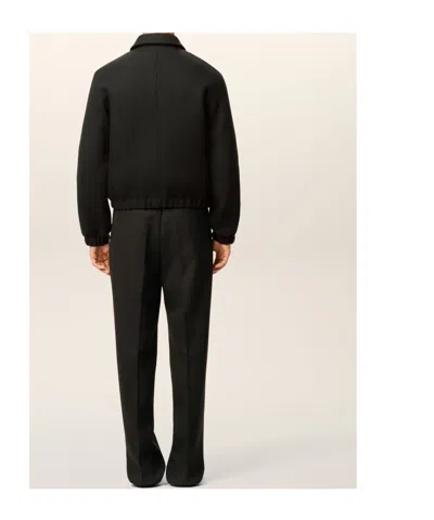 Ami Alexandre Mattiussi Quilted Padded Jacket With High Collar And Structured Silhouette In Black