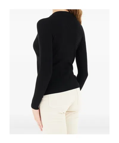 Weekend Max Mara Versatile Cardigan Mother-of-pearl Buttons In Black