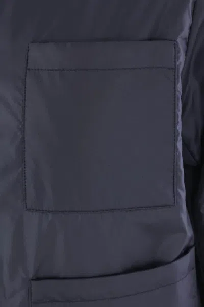 Aspesi Patch-pocket Button-up Jacket In Blue