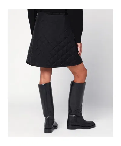 Jil Sander Black Quilted Skirt In Black