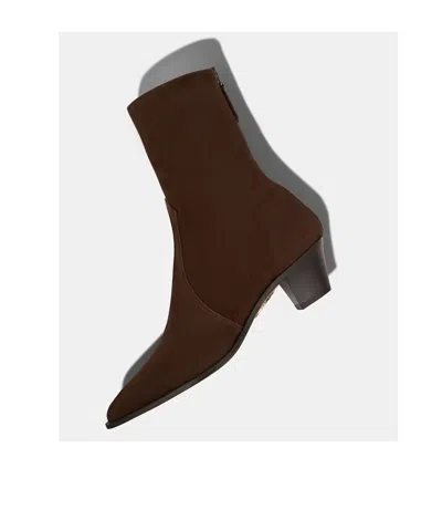 Aquazzura Pointed Ankle Boots In Brown