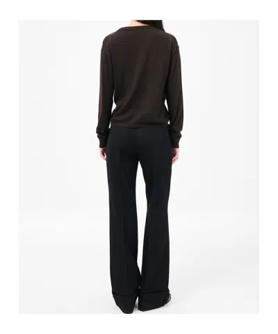 Our Legacy Argyle Pattern Long Sleeve Knitwear Top In Black