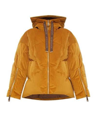 Khrisjoy Long Sleeve Down Jacket In Orange
