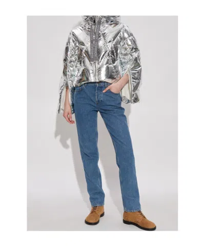 Khrisjoy Silver Quilted Hooded Jacket In Silver