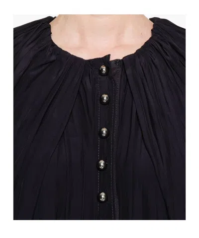 Lanvin Women Short Pleated Dress In Black