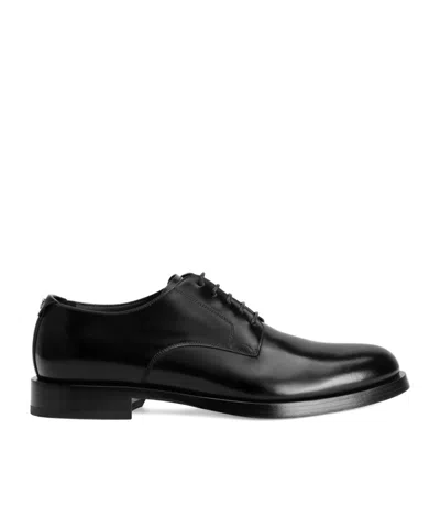 Dolce & Gabbana Dolce&gabbana Brushed Calfskin Oxfords Shoes In Black