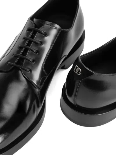 Dolce & Gabbana Dolce&gabbana Brushed Calfskin Oxfords Shoes In Black