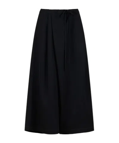 Marni Black Batavia Wool Low-crotch Trousers In Black