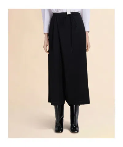 Marni Black Batavia Wool Low-crotch Trousers In Black