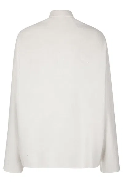 Rick Owens Lightweight Camel Hair Jacket With Squared Collar In White