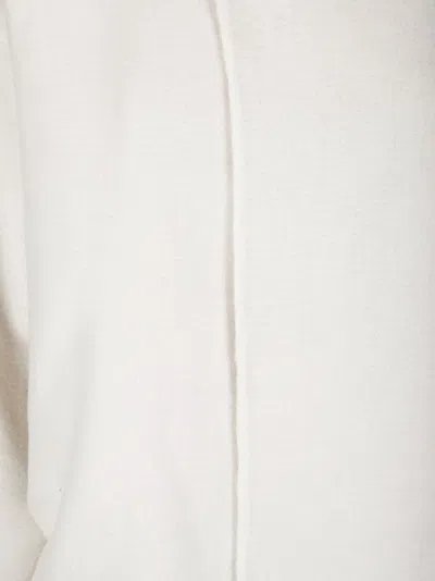 Rick Owens Lightweight Camel Hair Jacket With Squared Collar In White