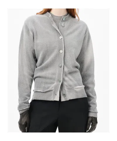 Our Legacy Relaxed-fit Merino Wool Cardigan With Button-down Closure In Gray